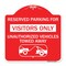 Signmission Reserved Parking for Visitors Only Unauthorized Vehicles Towed Away, A-DES-RW-1818-23070 A-DES-RW-1818-23070 - alternate 1